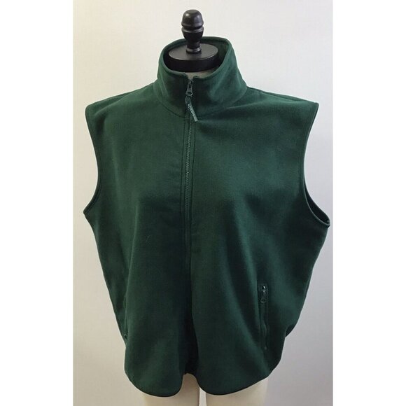 Mens Green Fleece Vest Size Large - Picture 1 of 2